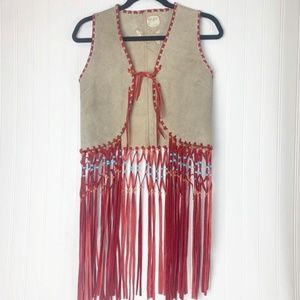 Vintage 1970’s suede fringe vest size small